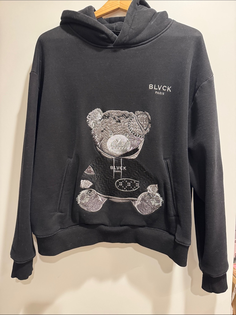 BLVCK Paris Teddy Graphic Hoodie XS Oversized
